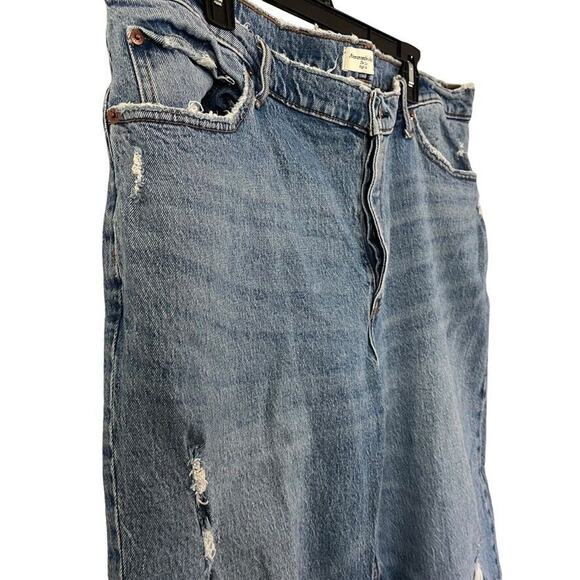 Abercrombie & Fitch The Dad High Rise Distressed Medium Blue Jeans sz 34 / 18L - Picture 4 of 16